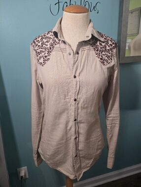 Vintage Red Western Glam Snap Front Shirt